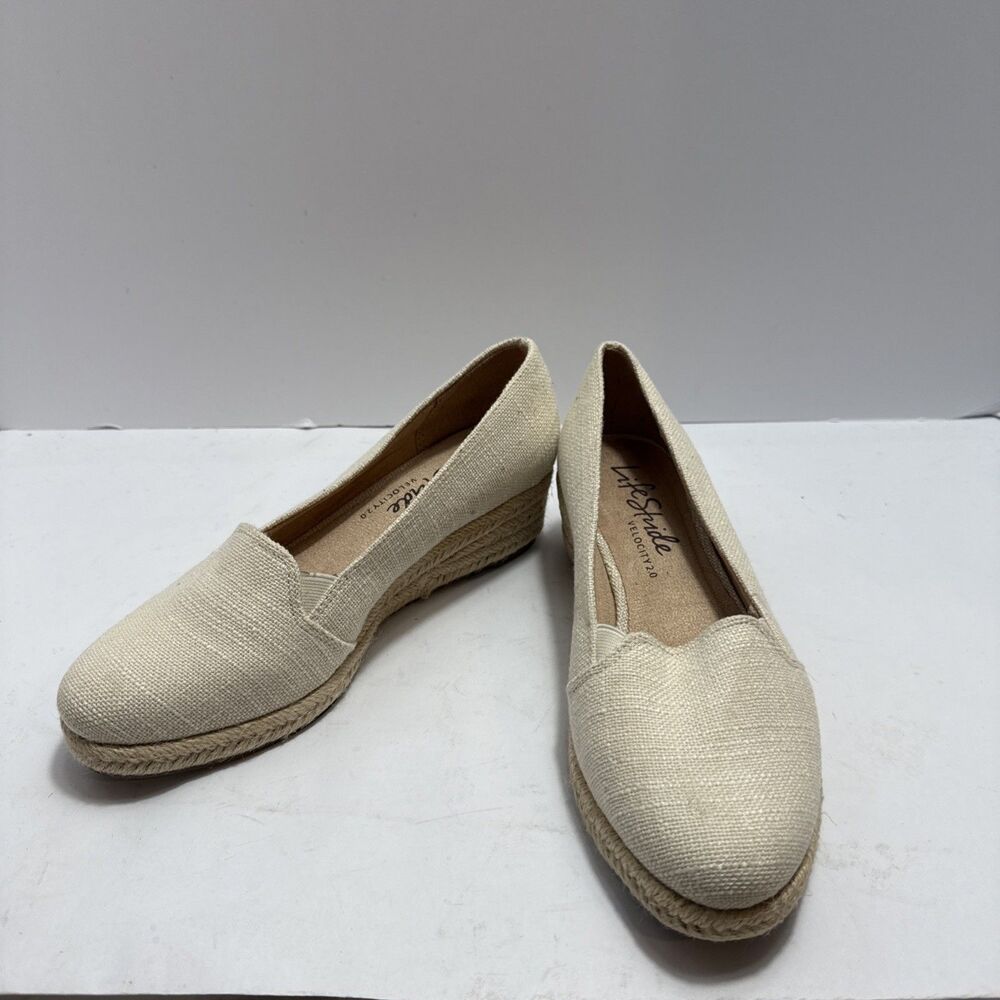 LifeStride Women's Kamila Shoes Womens 6W 2.0 Velocity Cream Espadrilles